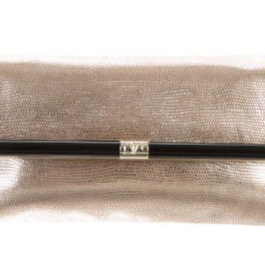 Diane Von Furstenberg metallic leather clutch